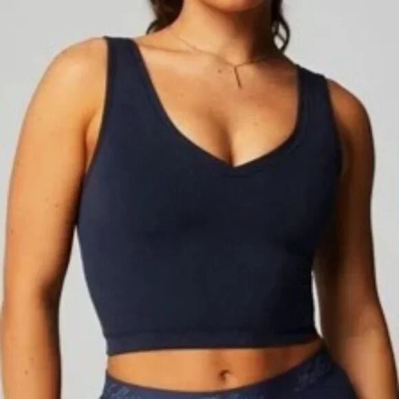 Fabletics Cloud Seamless V Neck Crop Tank XS - Picture 5 of 5